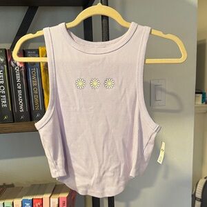 Aerie Women's Lavender Ribbed Daisy Tank Top